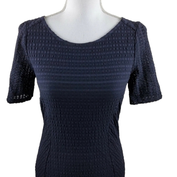 Anthropologie Maeve Seersucker Mesh Knit Sheath Dress - Women's - Picture 3 of 6